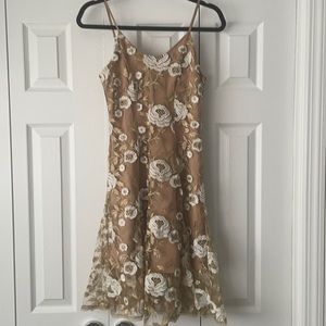 Dress the population Floral embroidered dress